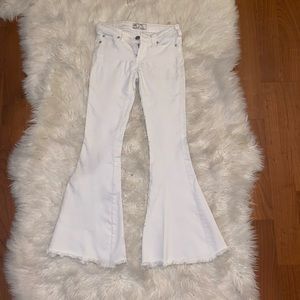 Free People White Flare Jeans 25